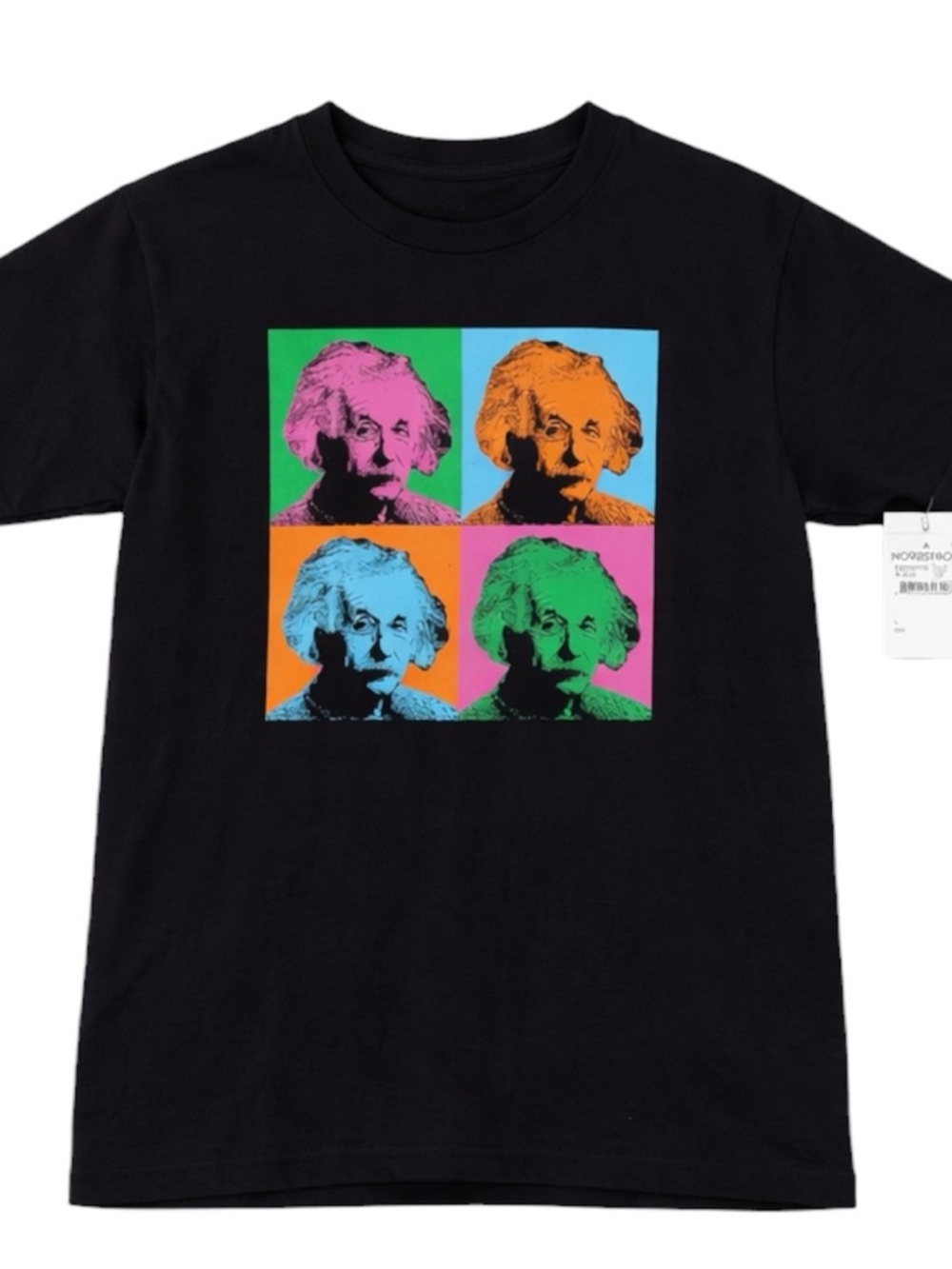 Albert Einstein Graphic T-Shirt Youth Large Black Short Sleeve NWT Nordstrom